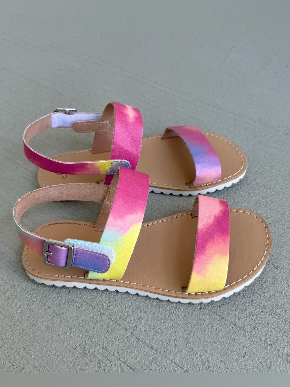 CYNTHIA ROWLEY Tie-Dye Rainbow Sandals Toddler Girls Slingbacks Shoes Size 11